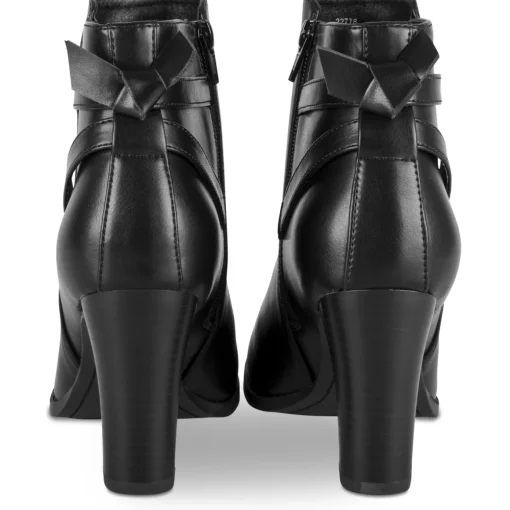 Bottines NOIR Femme Motif Uni Fermeture éclair