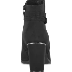Bottines NOIR Femme Motif Uni Fermeture éclair