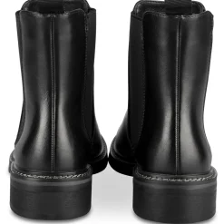 Bottines NOIR Femme Motif Uni Elastique