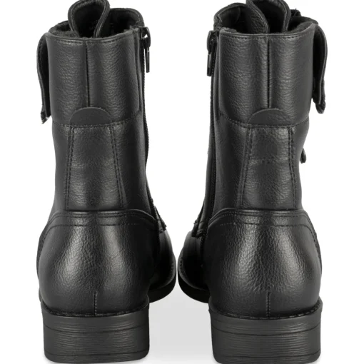 Bottines NOIR Femme Motif Uni Lacets