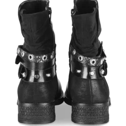 Bottines NOIR Femme Motif Clouté Fermeture éclair