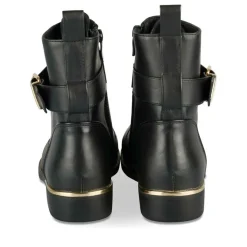 Bottines NOIR Femme Motif Uni Lacets