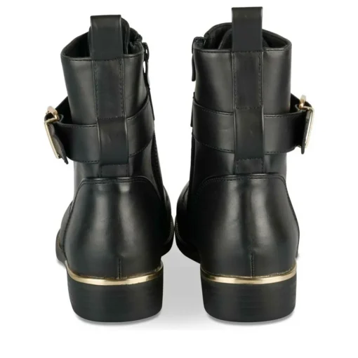 Bottines NOIR Femme Motif Uni Lacets