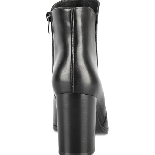 Bottines NOIR Femme Motif Uni A Enfiler
