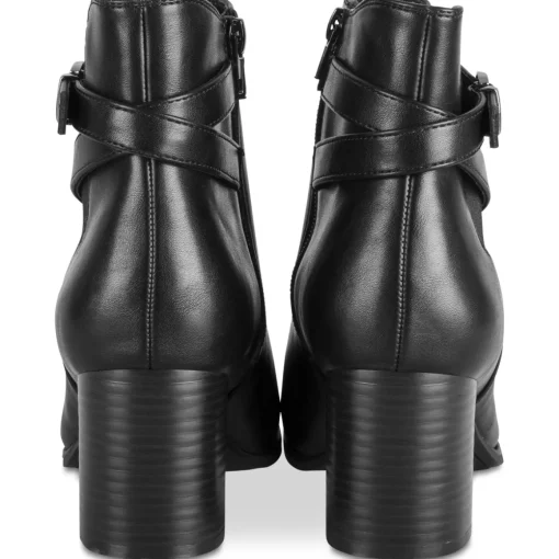 Bottines NOIR Femme Motif Uni Fermeture éclair