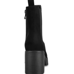 Bottines NOIR Femme Motif Uni Elastique