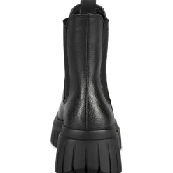 Bottines NOIR Femme Motif Uni Elastique