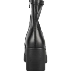 Bottines NOIR Femme Motif Uni Fermeture éclair