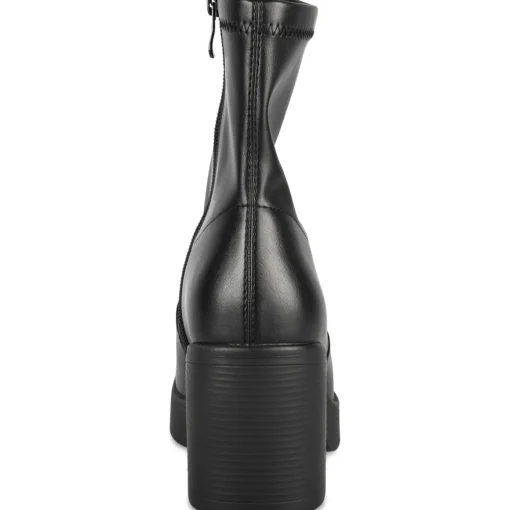 Bottines NOIR Femme Motif Uni Fermeture éclair