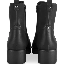 Bottines NOIR Femme Motif Uni Fermeture éclair