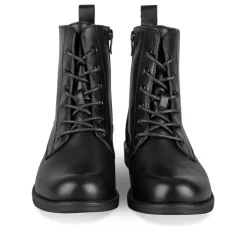 Bottines NOIR Femme Motif Uni Lacets