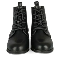 Bottines NOIR Femme Motif Uni Lacets