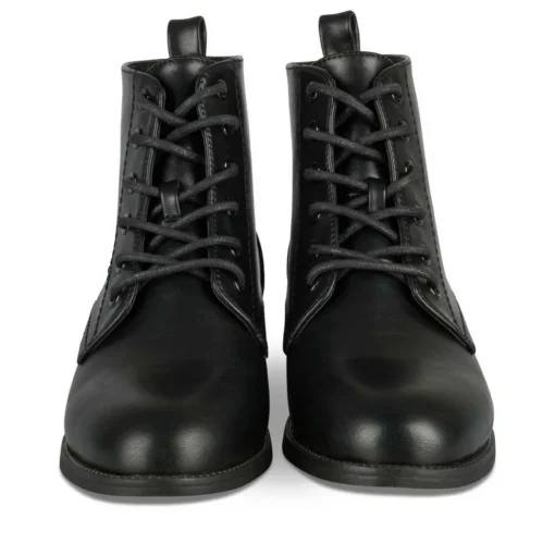 Bottines NOIR Femme Motif Uni Lacets