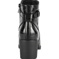 Bottines NOIR Femme Motif Uni Fermeture éclair