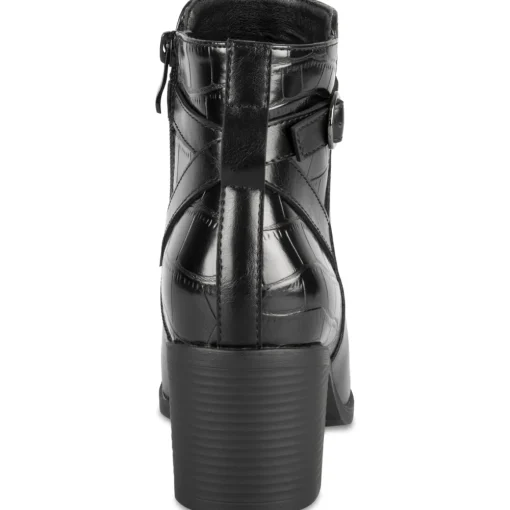 Bottines NOIR Femme Motif Uni Fermeture éclair