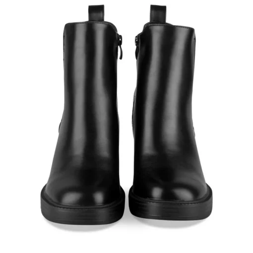 Bottines NOIR Femme Motif Uni Fermeture éclair