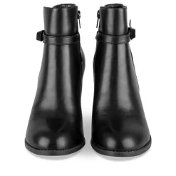 Bottines NOIR Femme Motif Uni Fermeture éclair