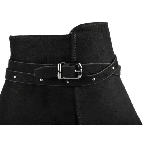 Bottines NOIR Femme Motif Clouté Fermeture éclair