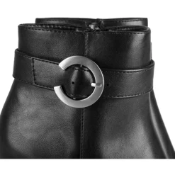 Bottines NOIR Femme Motif Uni Fermeture éclair
