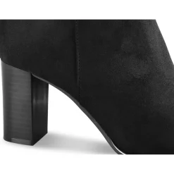 Bottines NOIR Femme Motif Uni Fermeture éclair