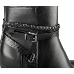 Bottines NOIR Femme Motif Uni Fermeture éclair