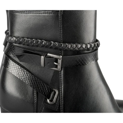 Bottines NOIR Femme Motif Uni Fermeture éclair