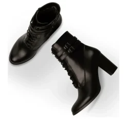 Bottines NOIR Femme Motif Uni Fermeture éclair