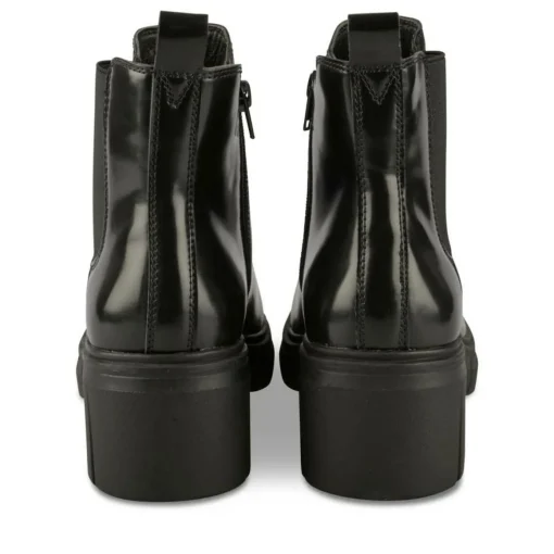 Bottines NOIR Femme Motif Vernis Elastique