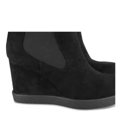 Bottines NOIR Femme Motif Uni A Enfiler