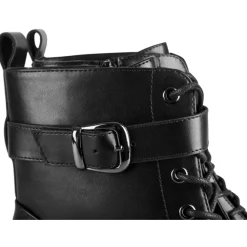 Bottines NOIR Femme Motif Uni Lacets