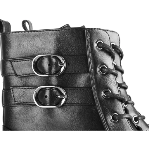 Bottines NOIR Femme Motif Uni Fermeture éclair