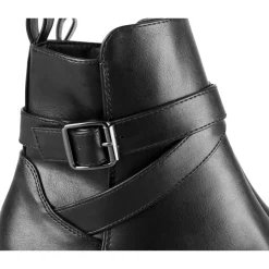 Bottines NOIR Femme Motif Uni Fermeture éclair