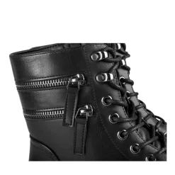 Bottines NOIR Femme Motif Uni Lacets