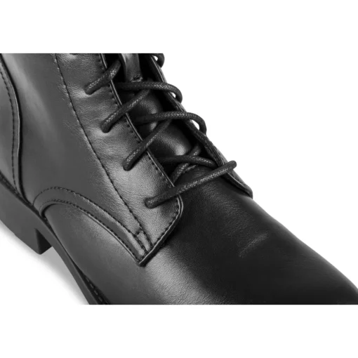 Bottines NOIR Femme Motif Uni Lacets