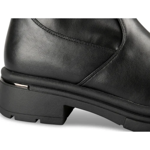 Bottines NOIR Femme Motif Uni Fermeture éclair