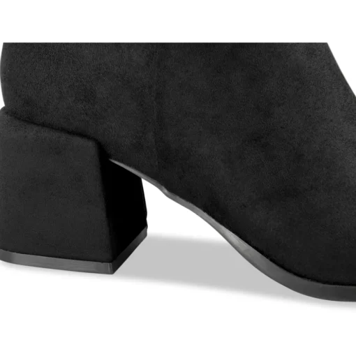 Bottines NOIR Femme Motif Uni Fermeture éclair