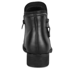 Bottines NOIR Femme Motif Uni Fermeture éclair