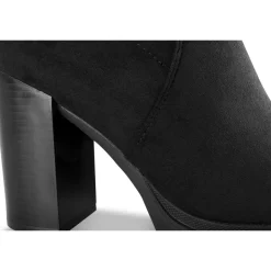 Bottines NOIR Femme Motif Uni Fermeture éclair
