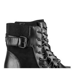 Bottines NOIR Femme Motif Uni Lacets