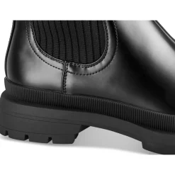 Bottines NOIR Femme Motif Uni A Enfiler