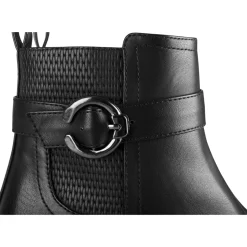 Bottines NOIR Femme Motif Uni Fermeture éclair