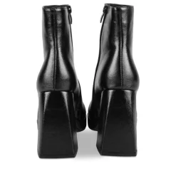 Bottines NOIR Femme Motif Uni Fermeture éclair