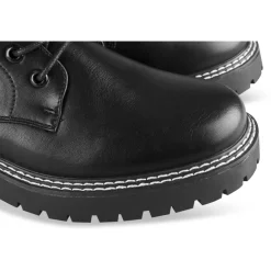 Bottines NOIR Femme Motif Uni Fermeture éclair