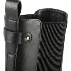 Bottines NOIR Femme Motif Uni A Enfiler