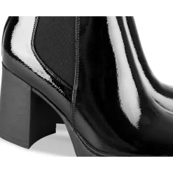 Bottines NOIR Femme Motif Uni Fermeture éclair