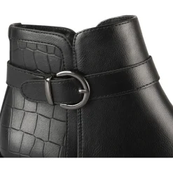 Bottines NOIR Femme Motif Uni Fermeture éclair