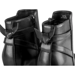 Bottines NOIR Femme Motif Uni Fermeture éclair