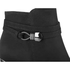 Bottines NOIR Femme Motif Uni Fermeture éclair