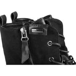 Bottines NOIR Femme Motif Uni Lacets