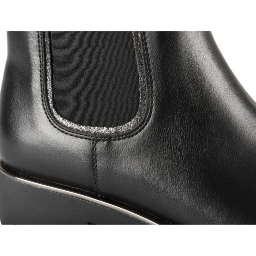 Bottines NOIR Femme Motif Paillettes A Enfiler